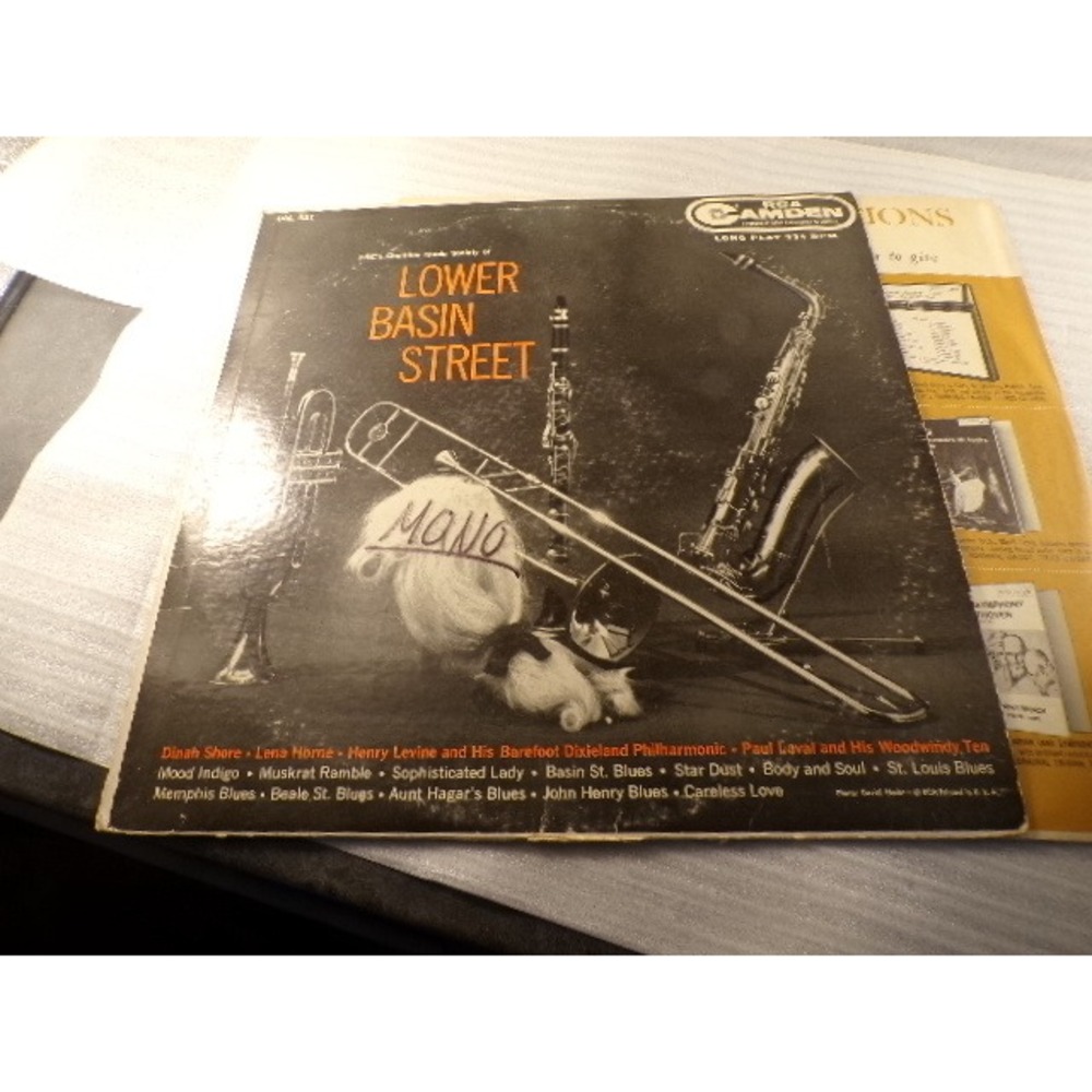 Lower Basin Street RCA Camden CAL 321 Vinyl LP Dinah Shore Lena Horne Jazz Mono